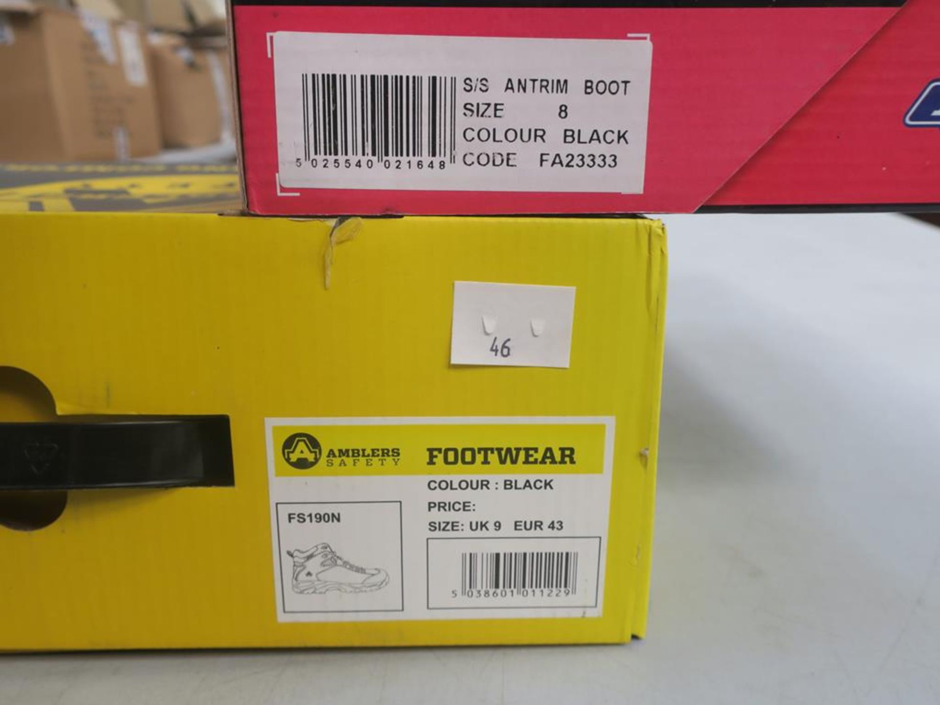 * Two pairs of New/Boxed Safety Boots. Dickies S/S Antrim Boot code FA23333 in black size 8; Amblers - Image 3 of 3