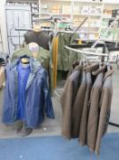 * A selection of Clothing Racks and contents, including 'retired' Military Clothing, Mannequins etc