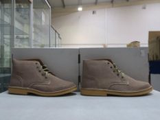 * Two pairs of new/boxed Roamers Dark Taupe Suede 5 eye Leisure Boots size 11 (2)