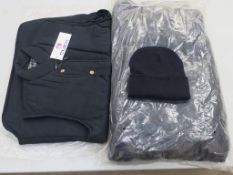 * A box containing eight Quebec 'Working Bomber Jackets' (5 Small, 2 x Large, 1 x XXL) in Navy