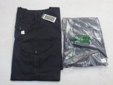 * A qty of navy Work Trousers- sizes include 36W, 38W etc