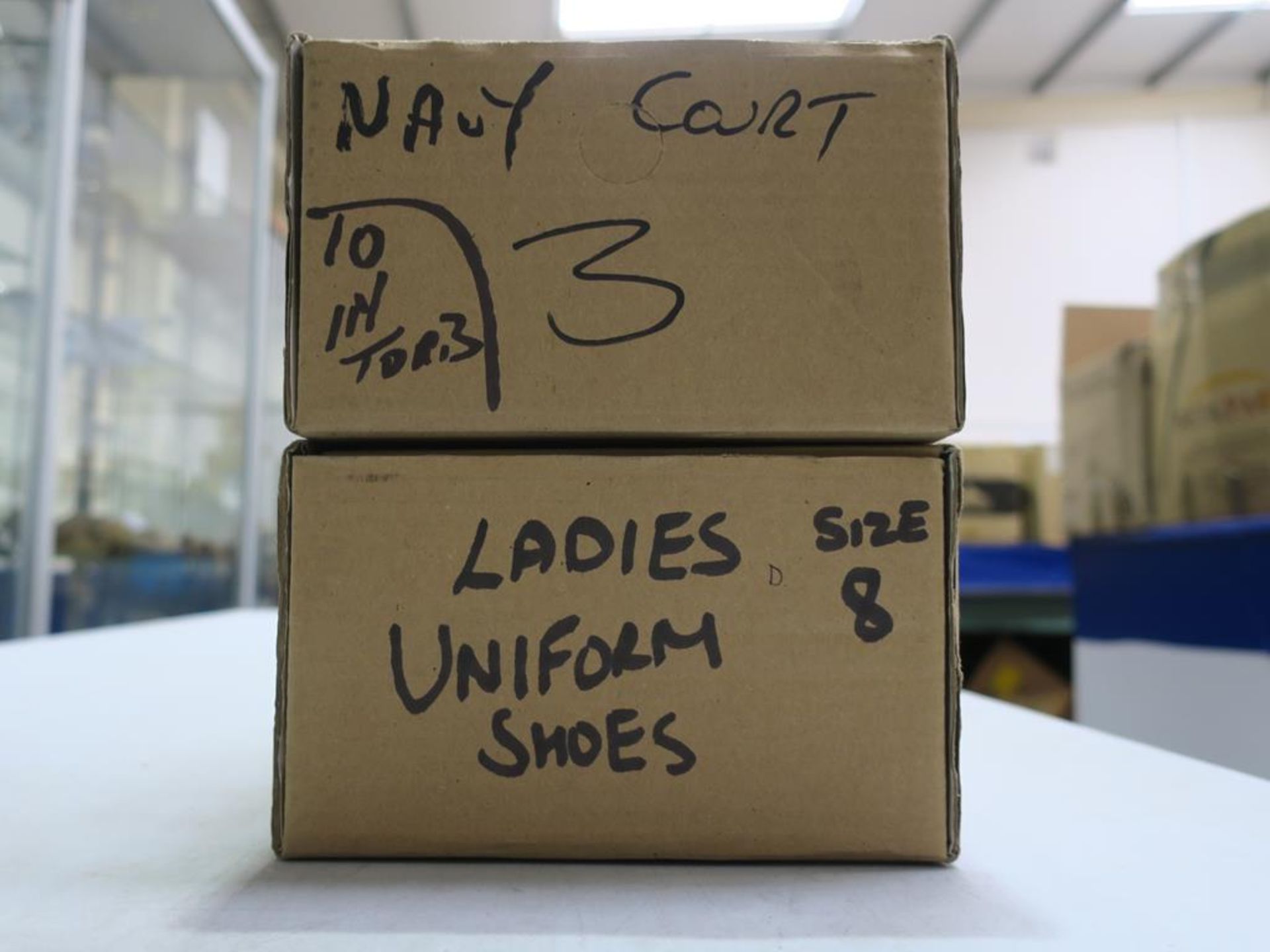 * Two pairs of New/Boxed Ladies Shoes. A pair of Black Antistatic Shoes size 8, and a pair of Navy - Image 3 of 3