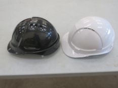 * Qty of Work Helmets (most white, one black)