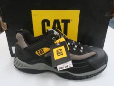 * A pair of New/Boxed CAT Shoes- P705039 Oxford Steel Toe, in black UK size 9