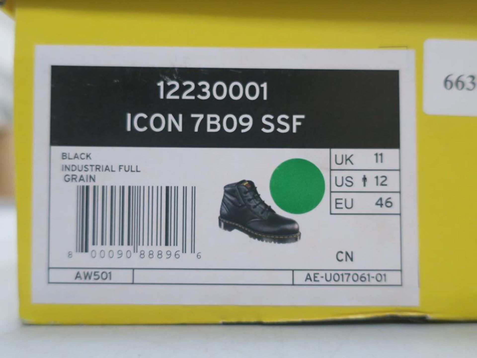 * A pair of New/Boxed Dr Martens Boots, Icon 7B09 SSF, 12230001, Industrial Full Grain, Black, UK - Image 3 of 3