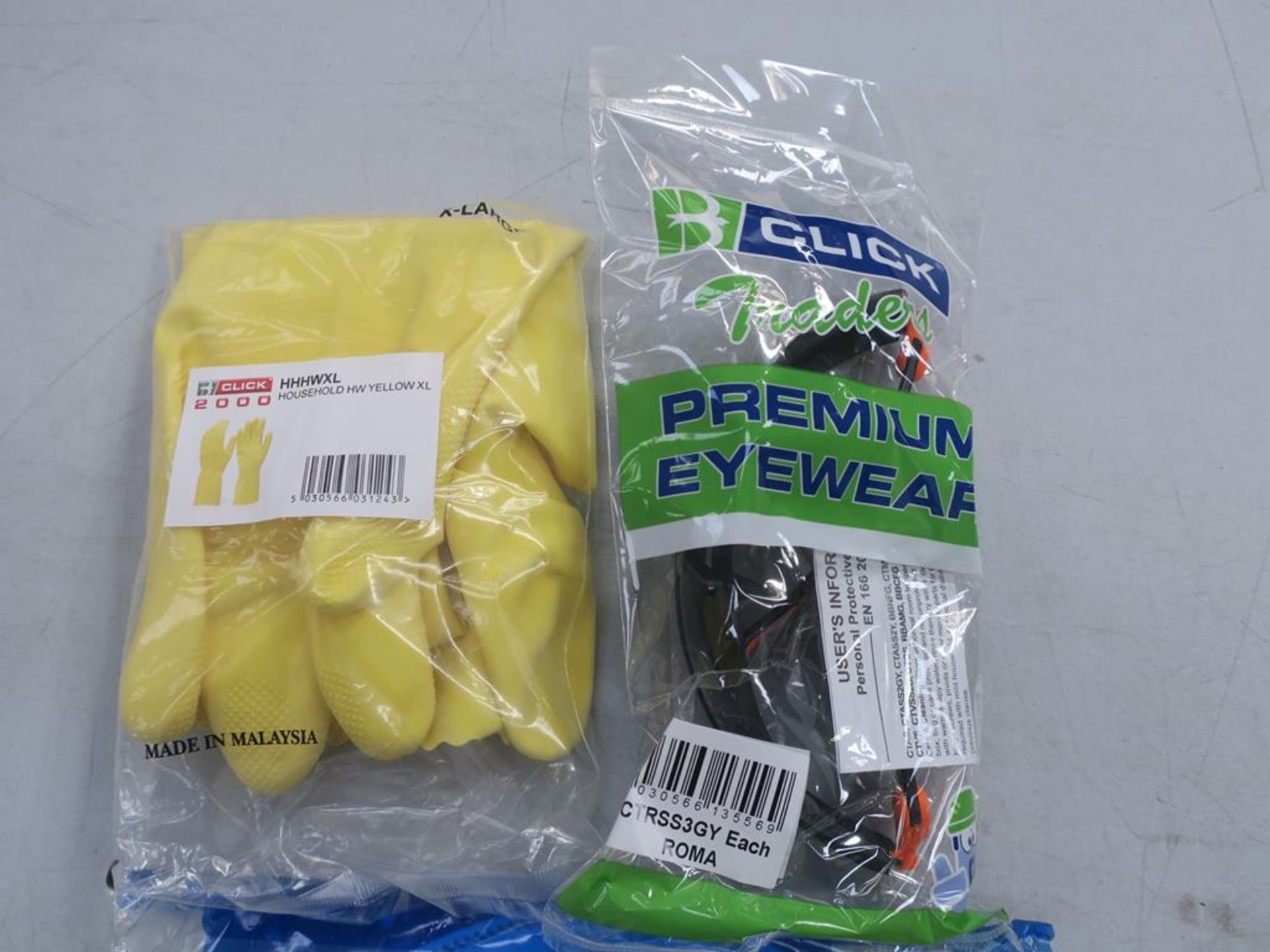 * A box containing Click 'Premium Eyewear' Protective Glasses (7), Breathing Protective Masks (7) - Image 2 of 3