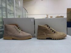 * Two pairs of new/boxed Roamers Footwear: a pair of Dark Taupe Suede 5 eye Leisure Boots size 7 and