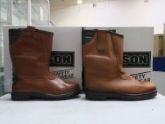* Two pairs of new/boxed Samson Footwear: one pair of Samson Buff Oily Redskin Rigger Boots with
