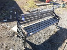 * Cast Iron Framed/Wood Latted Bench