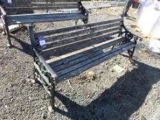 * Cast Iron Framed/Wood Latted Bench