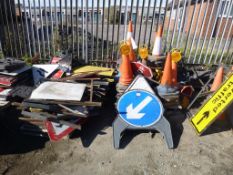 * Large Qty Road Signs and Traffic Cones