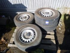 * 4 x Ford 5-Stud Wheels, 235 x 65R x 16C Transit and 2 tyres