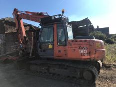 * A 2007 Hitachi Model ZX130LCN 13 Tonne Tracked Excavator