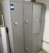 4 Bisley 2 compartment personnel lockers