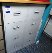 2 4 drawer filing cabinets grey