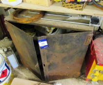 Steel cupboard and contents