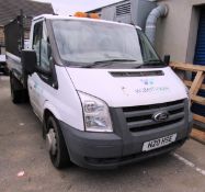 Ford Transit 140, T350M LTD D/C Tipper with cage, diesel, Date of Registration 5 August 2010,