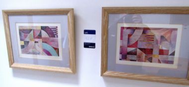 2 Richard Hall, framed and glazed artworks