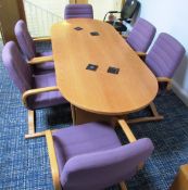 Boardroom table with 6 chairs