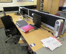 4 Light oak effect desks