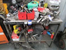 Shelving with various tooling & equipment