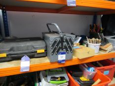 Quantity various tools to shelf