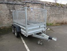 Indespension e24 2007 46*0016 Twin Axle Trailer with cage and ramp