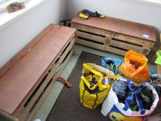 2 Benches with underneath seat storage area