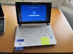 HP Pavillion (White) laptop with charger