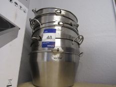 6 VonShef metal preserving pans