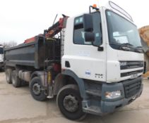 DAF CF85.340 8x4 Grab / Tipper Wagon, registration