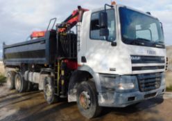 DAF CF85.340 8x4 Grab / Tipper Wagon, registration