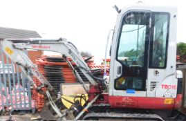 Takeuchi TB016 Cab Compact Tracked Excavator, serial number 116113766 (3910 hours) (2012) with