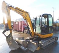 JCB 8045Z Tracked Excavator (4377.9 hours), serial number JCB8045C61057132 with 5’ bucket and 22”