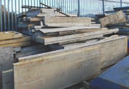 Large quantity of Timber Shuttering to yard