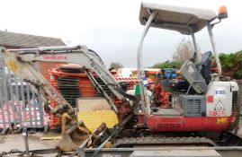 Takeuchi TB016 Canopy Compact Tracked Excavator, serial number 116112884 (2702 hours) (2011), with