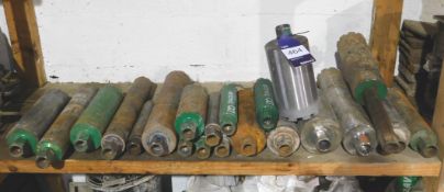 Large Assortment of Drill Core Bits, to shelf