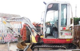 Takeuchi TB016 Cab Compact Tracked Excavator, serial number 116115871 (2013), (2487 hours) with