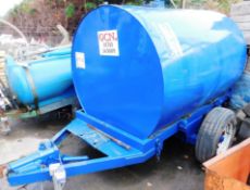 Blue Single Axle Water Bowser, plant number V114, serial number 6691