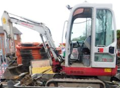 Takeuchi TB016 Cab Compact Tracked Excavator, serial number 116113799 (2655 hours) (2012),