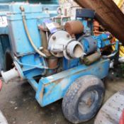 Lister Engined Pump on single axle trailer (for spares or repair)