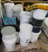 Mixed Pallet of Goods to include resin, cable, lubricant, bags of grout, etc