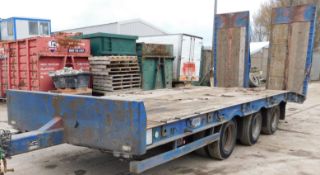 McCalley Hadex Tri-axle Commercial Drawbar Low Loader Plant Trailer on air suspension, with