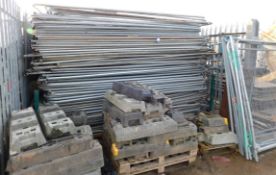 Quantity of herras fencing and feet posts