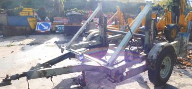 Single Axle Cable Drum Trailer, ID mark GCN C03, serial number RT25TCB0002