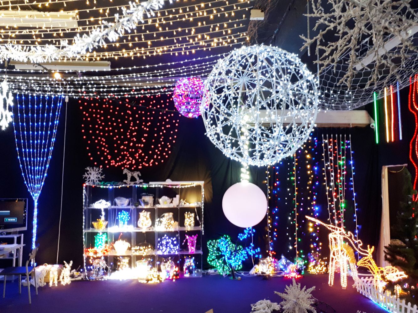 Large Quantity of Commercial LED Festive Lighting & Warehouse Equipment