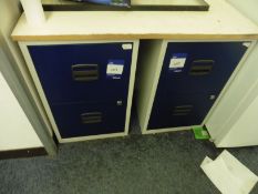 11 x 2 Drawer Blue Filing Cabinets