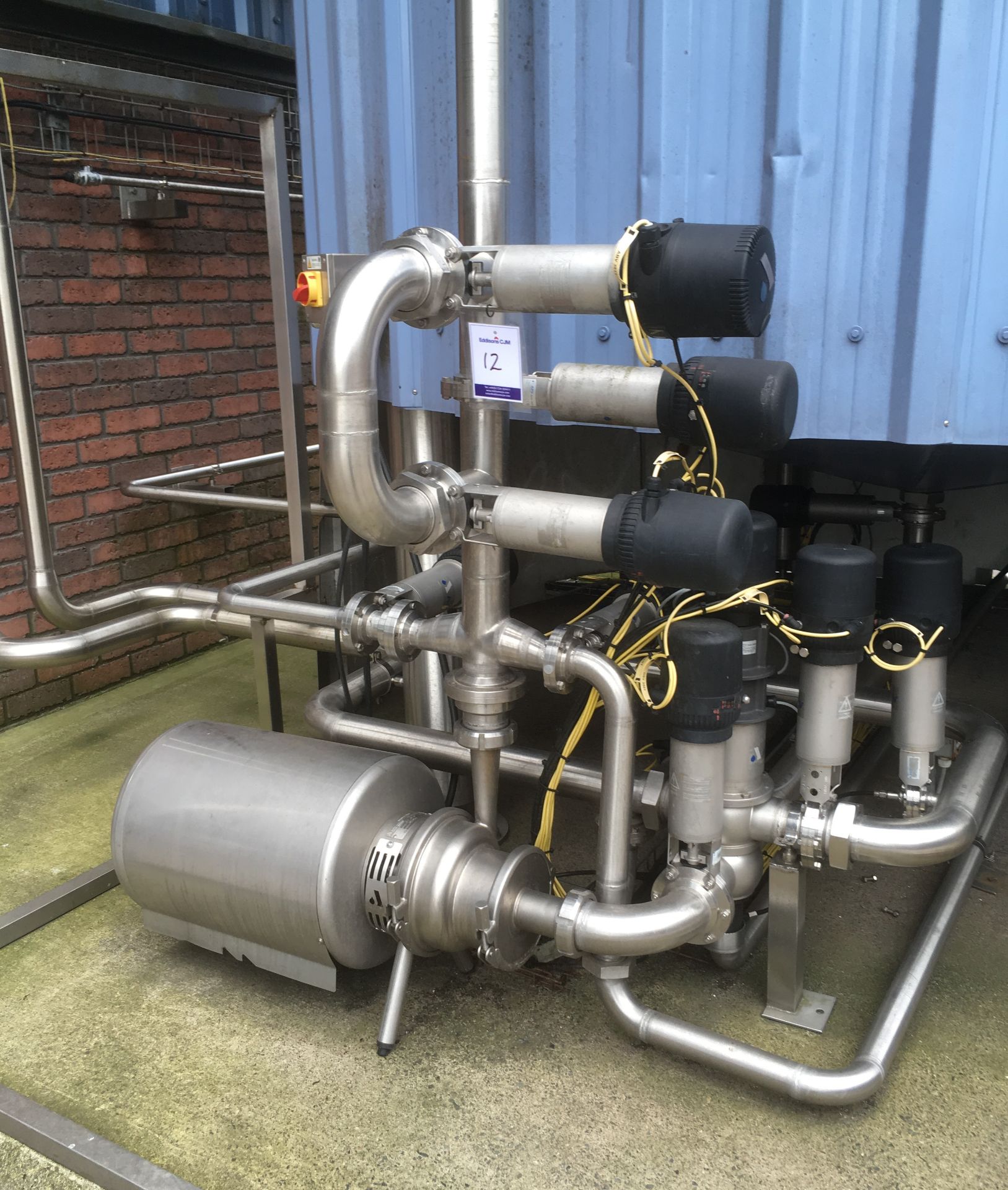 * Finished Milk Handling Manifold including APV WS+30/30-165 Pump and 10 x APV Valves (Models inc.