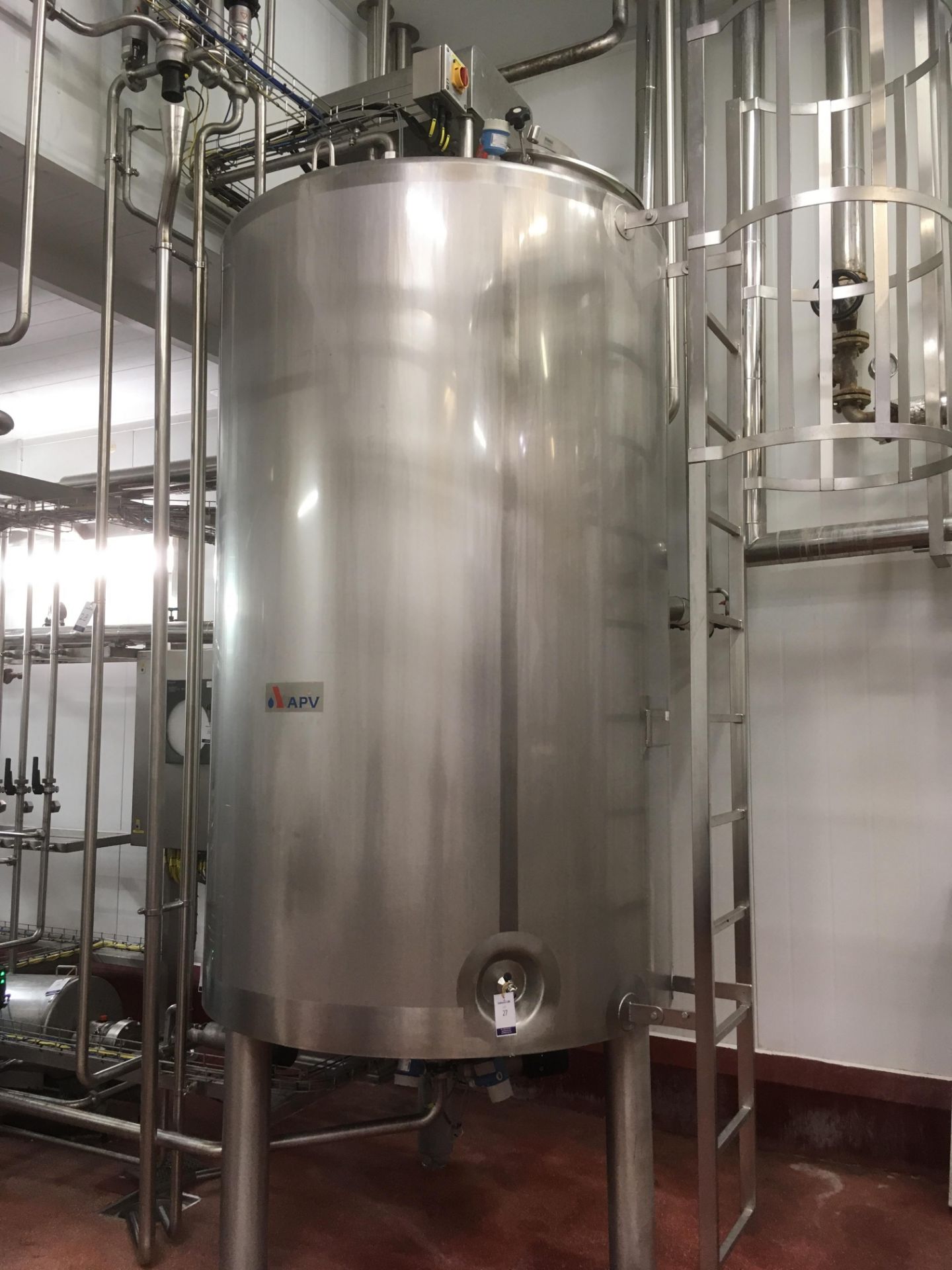 * 2003 J H Stalindustry 4179 Litre Stainless Steel Raw Cream Tank with Agitation, Temperature