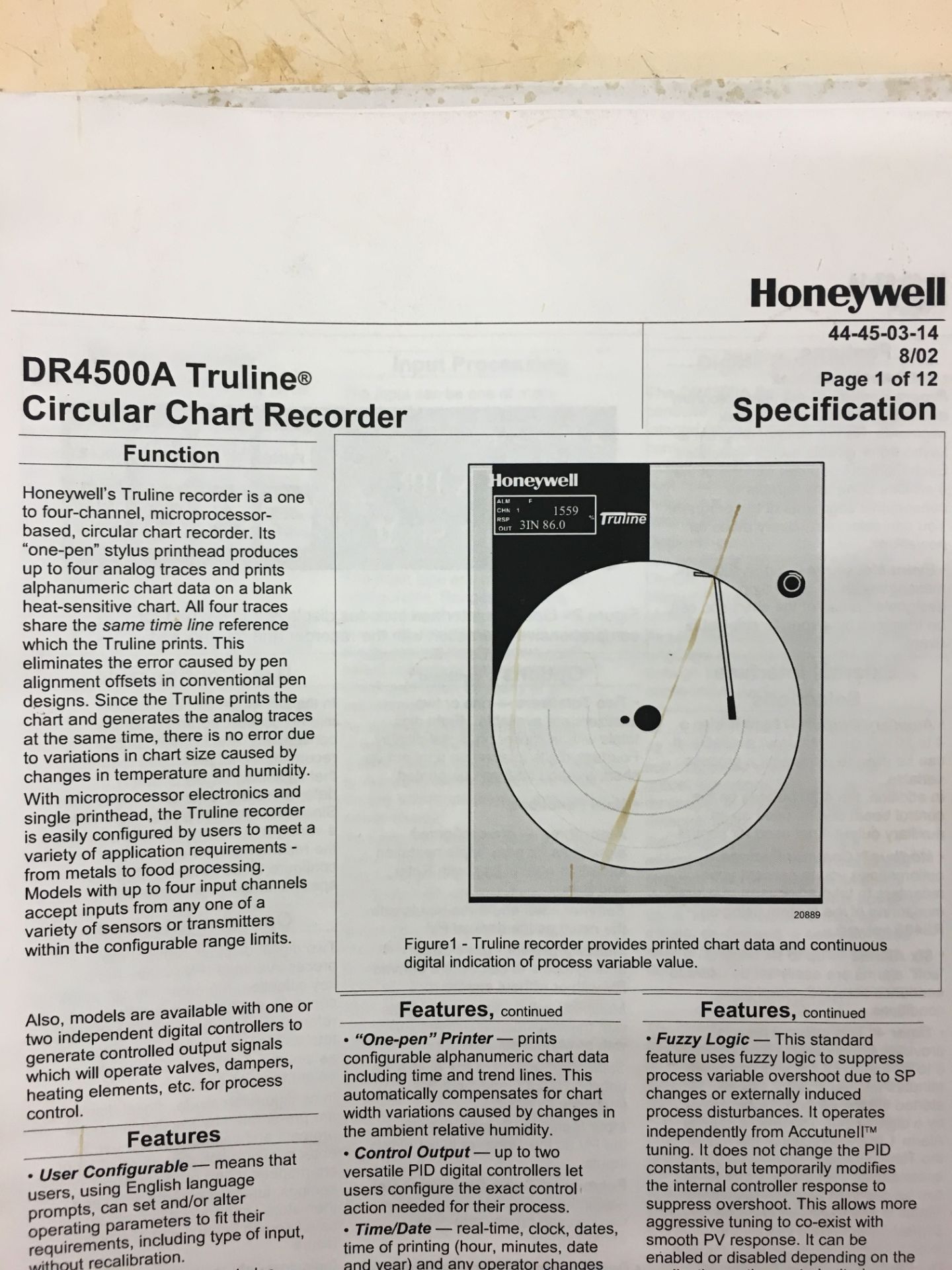 * Honeywell Truline Chart Recorder with 6 x APV Valves & Eckardt Valve (Please note Stainless - Image 5 of 5